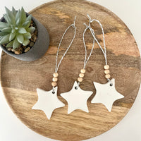 Decorațiune Steluță albă (set de 3)