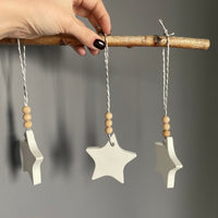 Decorațiune Steluță albă (set de 3)